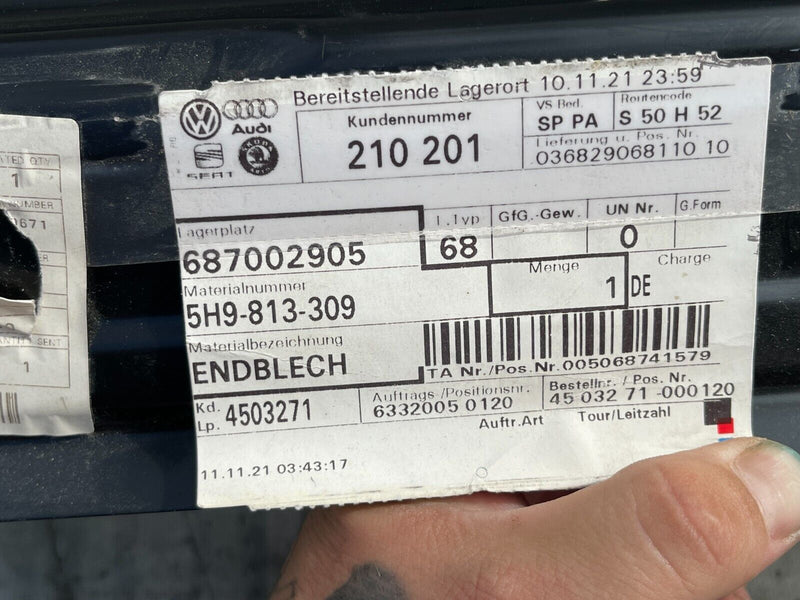 VW GOLF MK8 ESTATE 2019-ON REAR REINFORCEMENT PANEL GENUINE 5H9813309