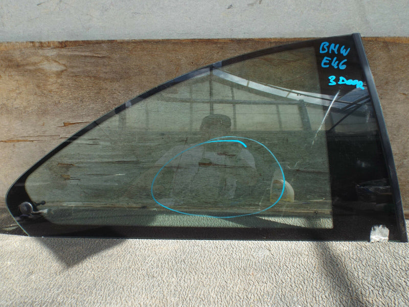 BMW 3 SERIES E46 COUPE REAR QUARTER WINDOW GLASS RIGHT DRIVER SIDE O/S