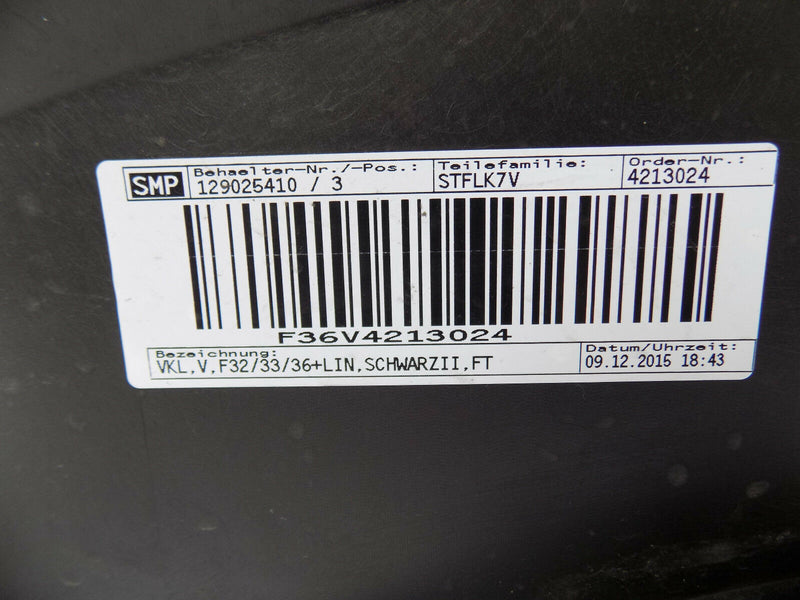 BMW 4 SERIES F32 F33 F36 2013-2016 GENUINE BLACK FRONT BUMPER 51117294651