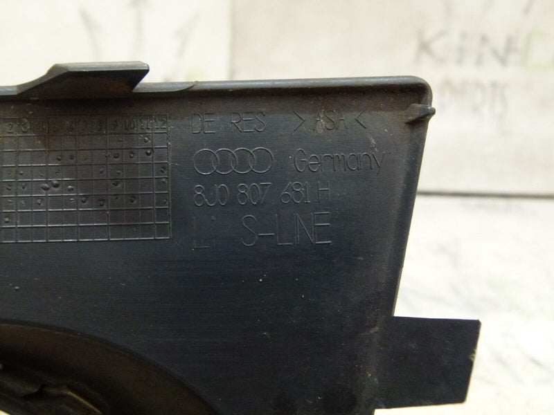 AUDI TT 8J S-LINE LCI 2010-2014 LEFT FOG LIGHT GRILLE GENUINE 8J0807681