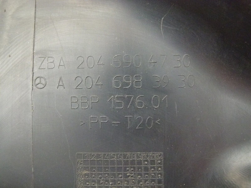 MERCEDES C S204 2007-11 FRONT LEFT WHEEL MUD GUARD GENUINE A2046983930