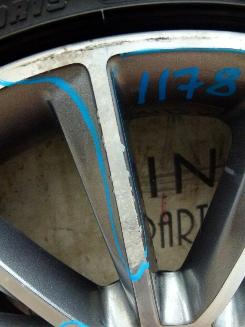 MERCEDES W205 ALLOY WHEEL 19" AMG 7.5JX19H2 ET44 A2054011300 TYRE DAMAGE