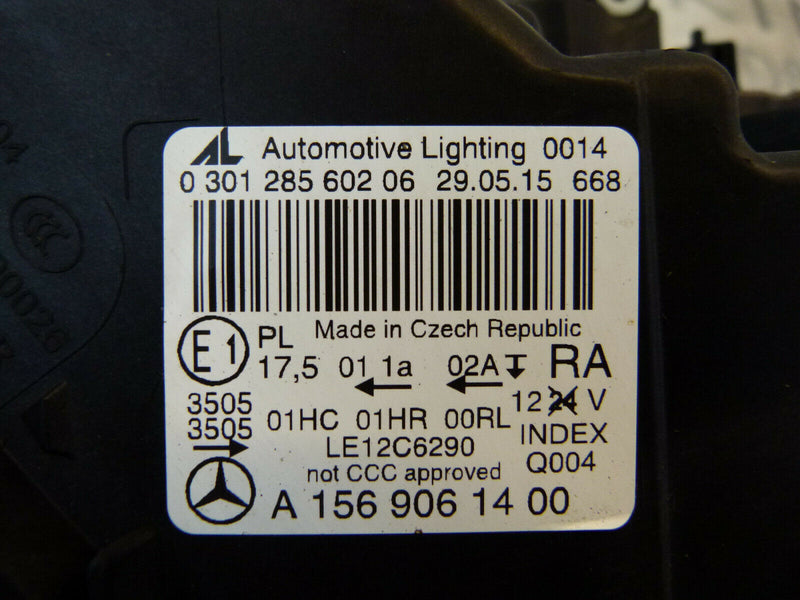MERCEDES GLA X156 2014-18 GENUINE HEADLIGHT HALOGEN RIGHT SIDE A1569061400