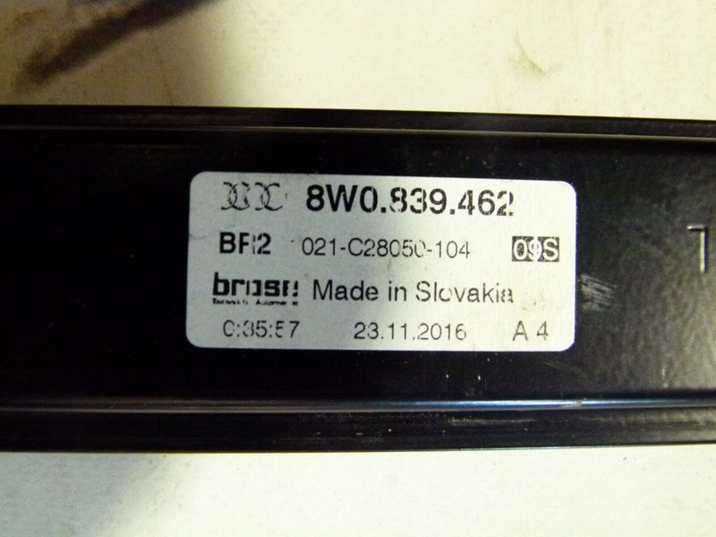 AUDI A4 S4 8W B9 2016-ON REAR RIGHT DOOR WINDOW REGULATOR SYSTEM 8W0839462