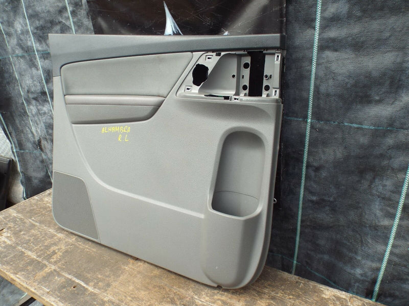 SEAT ALHAMBRA 2010-2015 REAR DOOR CARD DOORCARD LEFT PASSENGER SIDE N/S IN GREY