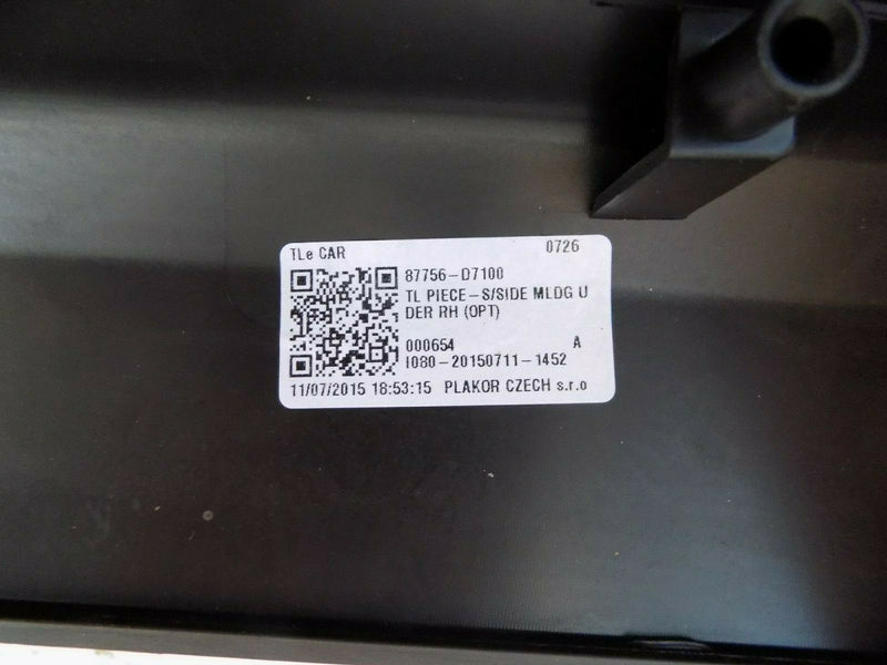 HYUNDAI TUCSON MK3 2016-ON RIGHT SIDE SKIRT SILL TRIM MOULDING 87756-D7100