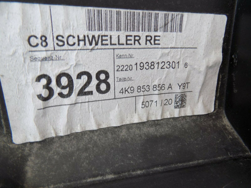 AUDI A6 C8 4K9 2019-ON ALLROAD RIGHT SIDE SKIRT SILL COVER 4K9853856A