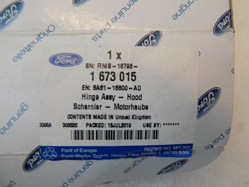 Ford Fiesta 2008-2016 Bonnet Hinge O/S Right Driver Side 1673015 / S31-62