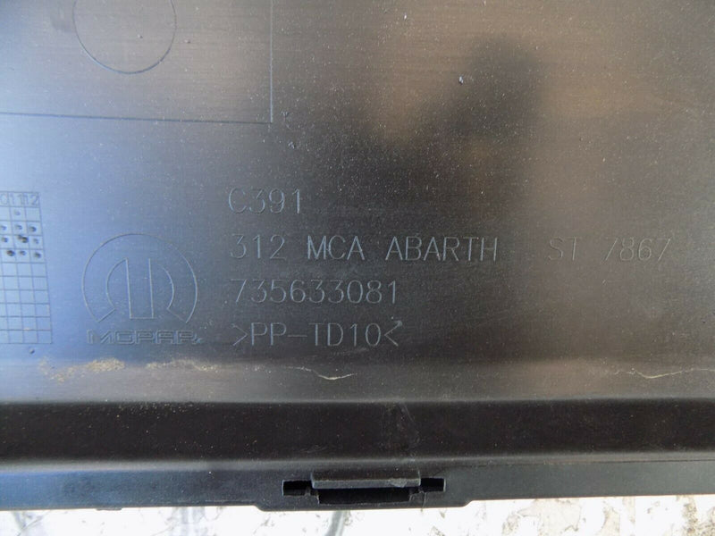 FIAT 500 ABARTH 959 2016-ON FACELIFT REAR BUMPER GREY GENUINE 735633081