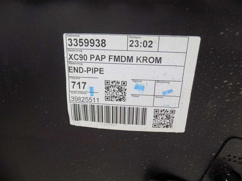 VOLVO XC90 II XC 90 2014-17 BLACK REAR BUMPER GENUINE UPPER PART 31353390