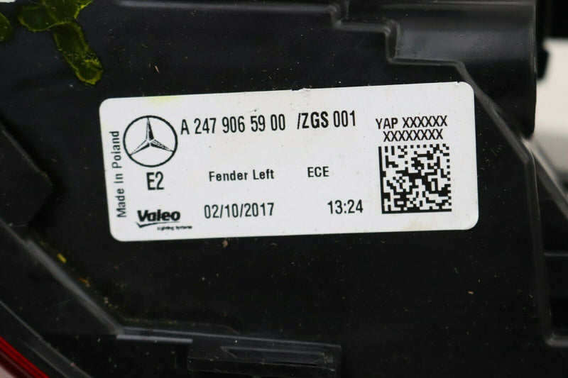 MERCEDES B CLASS W247 2019 2020 REAR LEFT LIGHT FENDER LAMP A2479065900