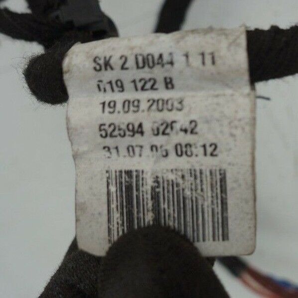 SKODA SUPERB MK1 (B5/3U) 2001-2008 LEFT SIDE REAR DOOR WIRING LOOM 3U0971161