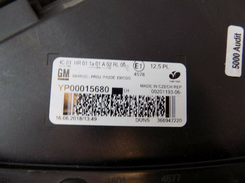VAUXHALL GRANDLAND X 2017 GENUINE HEADLIGHT LIGHT LEFT SIDE N/S 366947220
