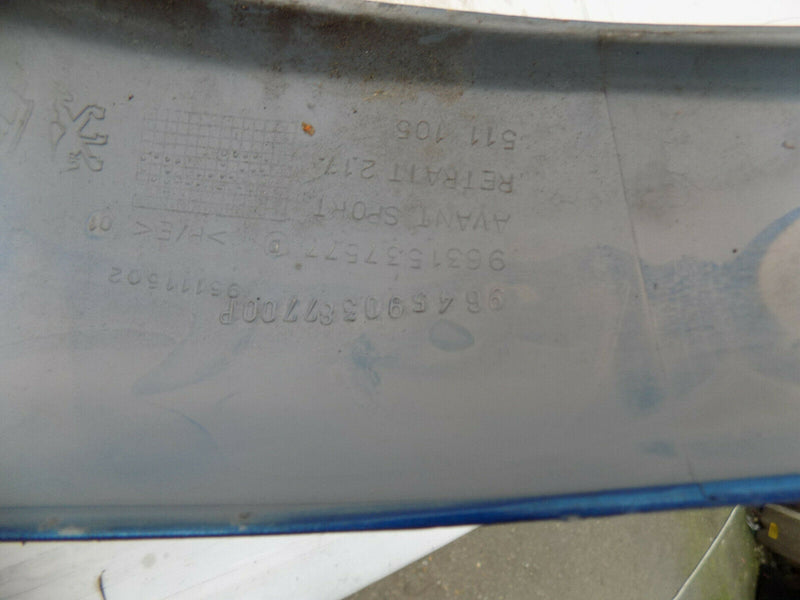 PEUGEOT 206 SW SPORT 02-09 FRONT BUMPER TOP TRIM MOULDING PANEL 9645903877 B4146