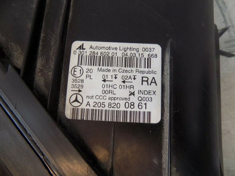 MERCEDES C CLASS W205 2014-2019 DRIVER RIGHT SIDE HEADLIGHT A2058200861