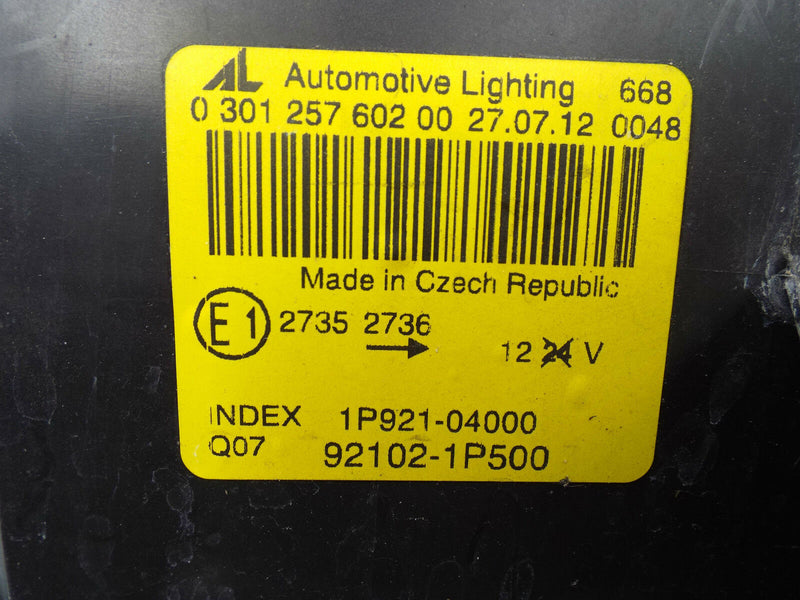 Kia Venga 2010-2014 Genuine Headlamp Headlight Right Driver Side O/S (470)