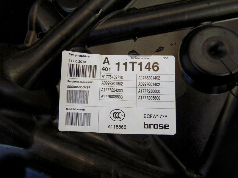 MERCEDES BENZ A CLASS  W177 FRONT RIGHT DOOR WINDOW REGULATOR + SPEAKER 2018 UP