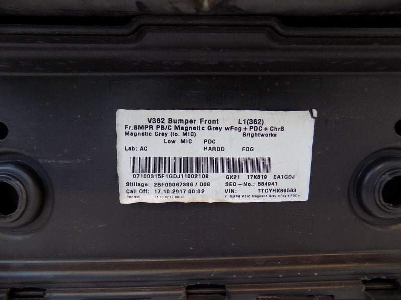 FORD TRANSIT TOURNEO CUSTOM 2012-2015 FRONT BUMPER GENUINE BK21-17K819