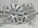 VOLKSWAGEN POLO 2009-2018 GENUINE CAPS 2x WHEEL TRIMS 15' CAP COVERS 6R0601147C