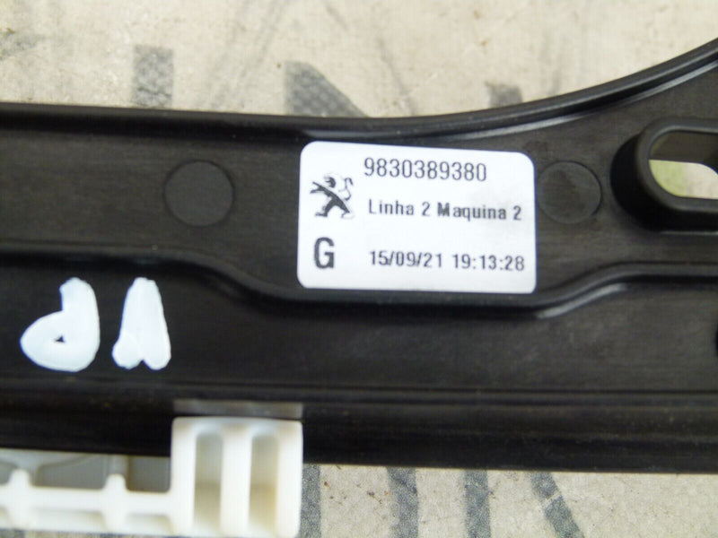 PEUGEOT 3008 MK2 FRONT LEFT SIDE WINDOW GLASS LIFT MECHANISM 9830389380