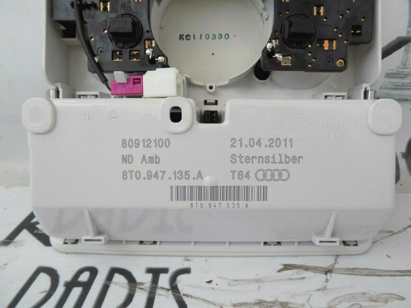 AUDI A4 B8 2008-15 FRONT ROOF INTERIOR READING LIGHT SUNGLASS UNIT 8T0947135 *N2