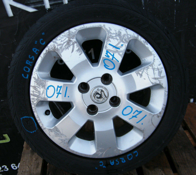 OPEL VAUXHALL CORSA C GENUINE ALLOY WHEEL TYRE 15" 4x100 185/55R15 6Jx15 (071)