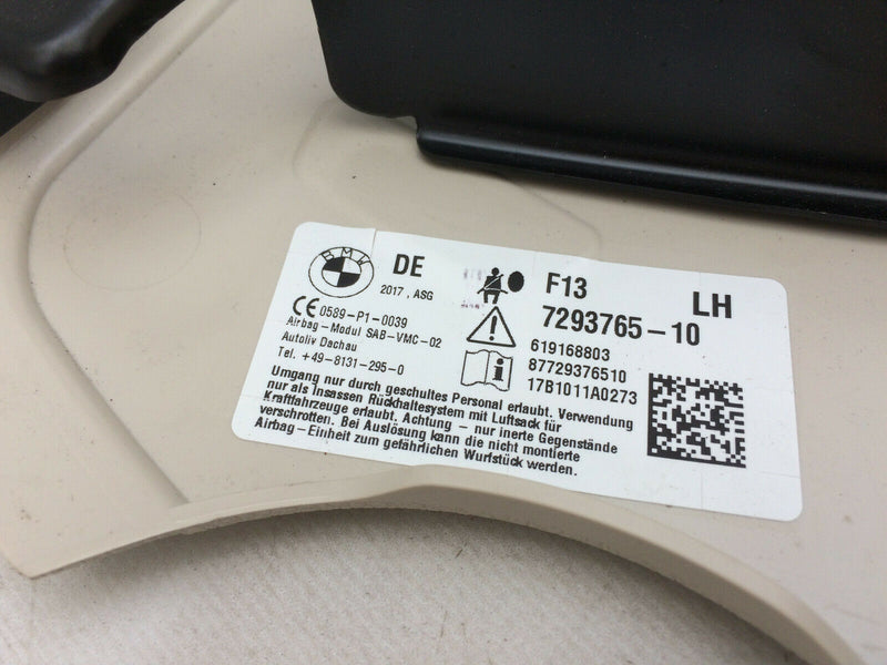 BMW 6 SERIES F13 COUPE LEFT SEAT AIR BAG SIDE AIRBAG GENUINE 87 7293765-10