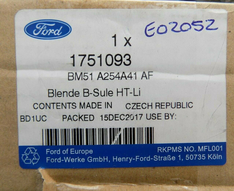 FORD FOCUS 2011-2015 REAR LEFT DOOR GLOSS BLACK STRIP TRIM *NEW* 1751093 /S50-46