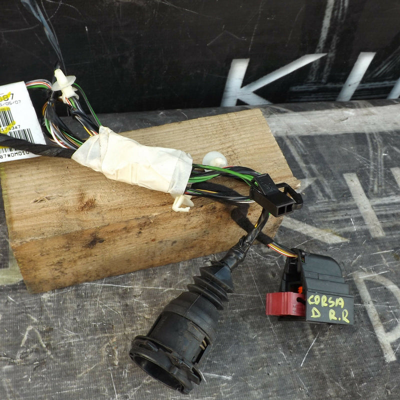 VAUXHALL CORSA D MK3 2006-ON GENUINE WIRING LOOM HARNESS REAR DOOR RIGHT SIDE