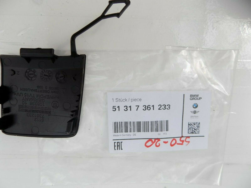 BMW X1 F48 2015-ON REAR BUMPER TOW HOOK EYE COVER BLACK *NEW* 7361233 /S50-20