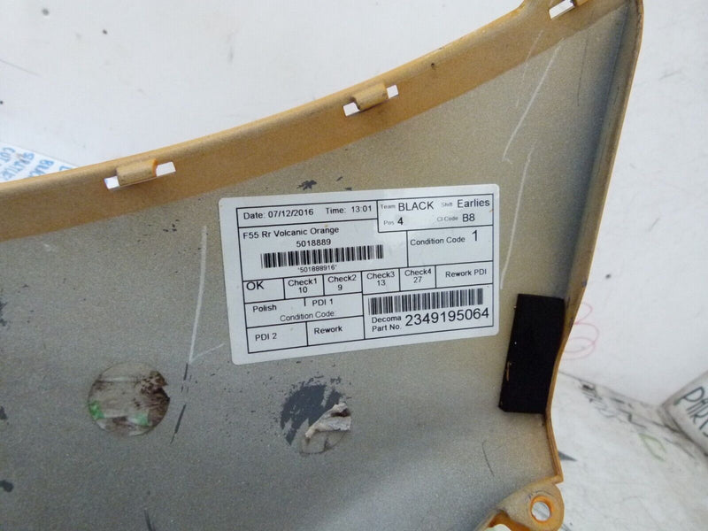 MINI COOPER ONE F55 2014-2017 REAR BUMPER GENUINE 7318822