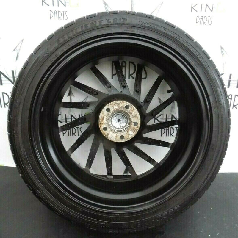 18'' INCH 1AV ZX1 ALLOY WHEEL 18X 8J ET42 BLACK POLISH TYRE 245/40 GOODYEAR
