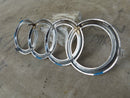 AUDI CHROME EMBLEM RINGS LOGO GENUINE