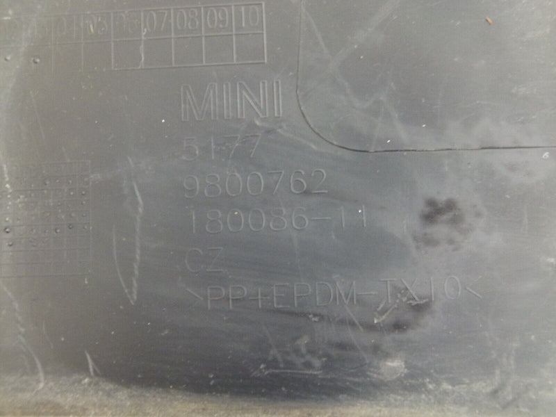 MINI COUNTRYMAN R60 LCI 2014-16 FRONT RIGHT WHEEL ARCH TRIM 5177 9800762