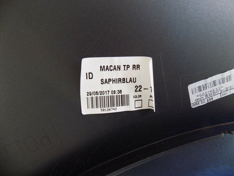 PORSCHE MACAN (95B) 2014 2015 2016 2017 BLUE REAR BUMPER GENUINE 95B807421