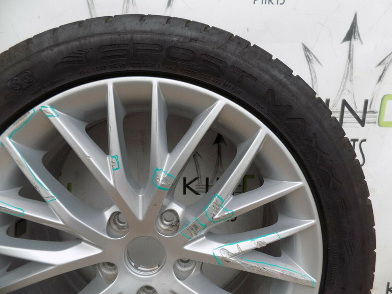 SEAT LEON 17" INCH ALLOY WHEEL 7J X17 ET49 SILVER + TYRE 225/45 5F0601025H