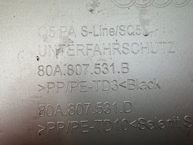 AUDI Q5 S-LINE 2020-ON FRONT BUMPER LOWER LOWER SECTION 80A807531B