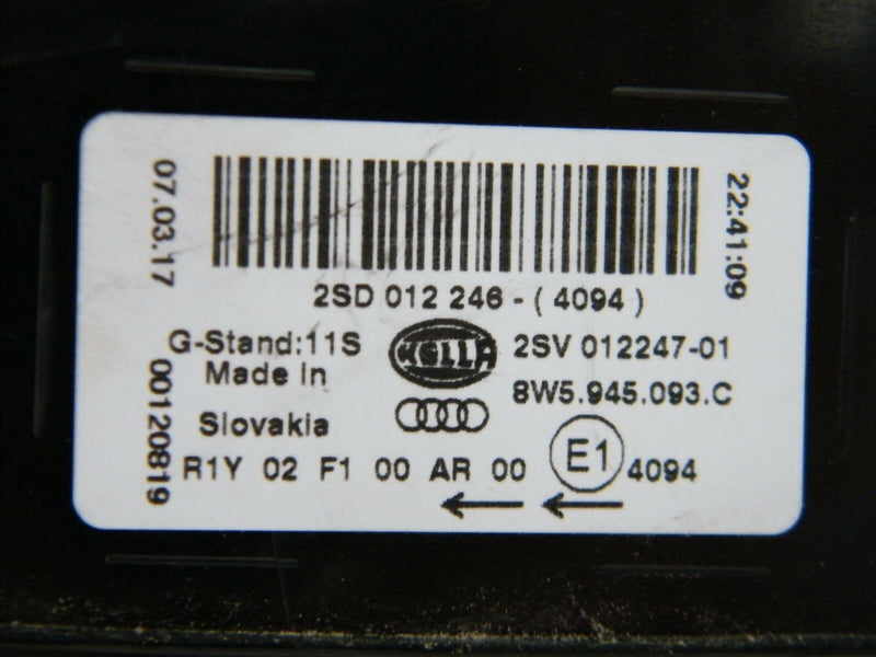 AUDI A4 B9 2015-2017 SALOON LHD LEFT SIDE N/S INNER TAILGATE LAMP LIGHT LED 8W