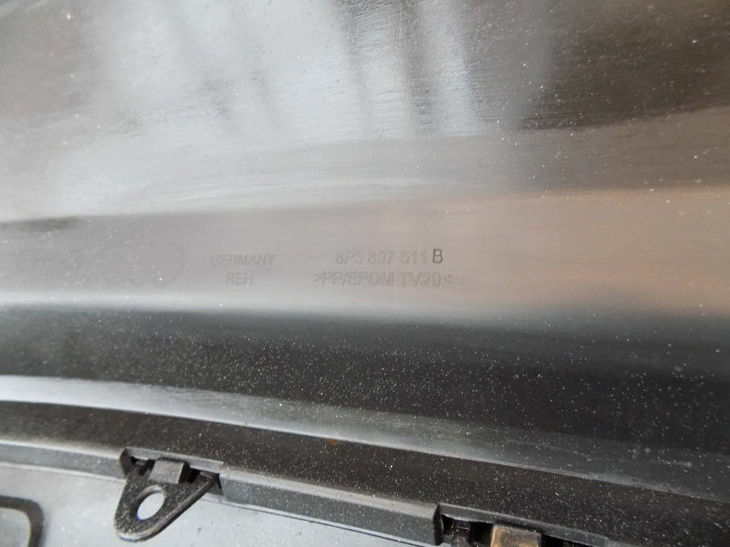 AUDI A3 8P 2004-2008 3 DOOR WHITE REAR BUMPER GENUINE 8P3807521A