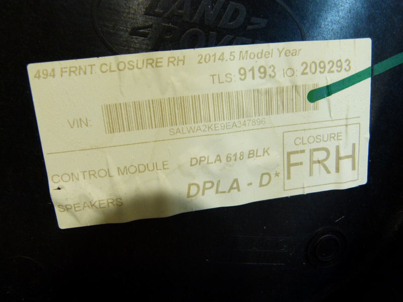 RANGE ROVER SPORT 13-17 FRONT RIGHT DOOR SPEAKER MODULE GENUINE CPLA21122AC