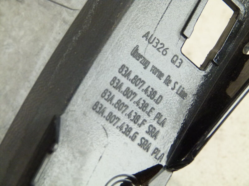 AUDI Q3 S-LINE 18-ON FRONT BUMPER RIGHT CORNER MOULDING GENUINE 83A807438D