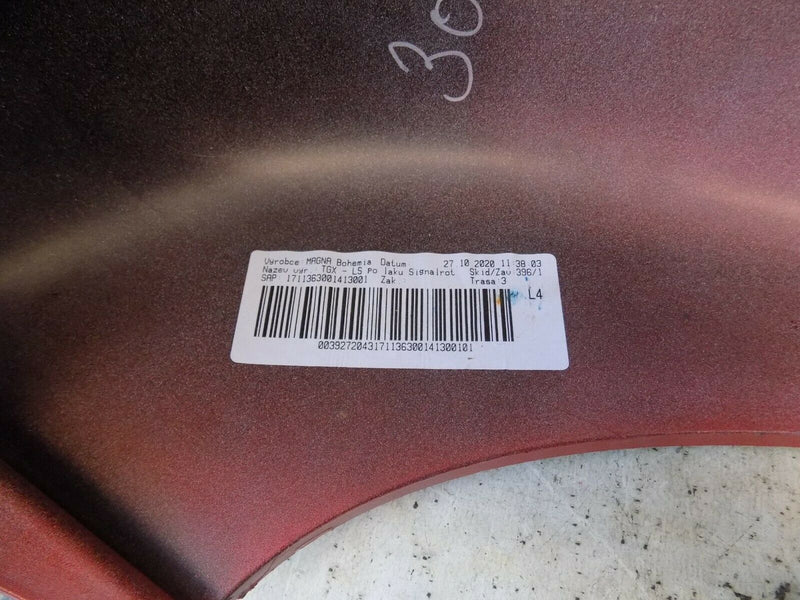 MAN TGX EURO 6 2020-ON  LEFT BUMPER CORNER UPPER IN RED GENUINE 171136390100