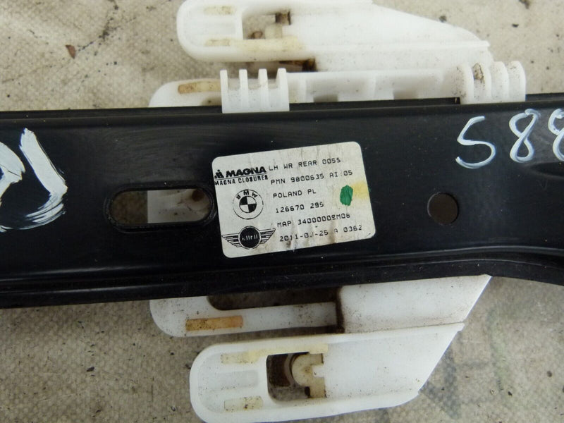 MINI COUNTRYMAN R60 2010-14 REAR LEFT WINDOW REGULATOR GENUINE 9800635