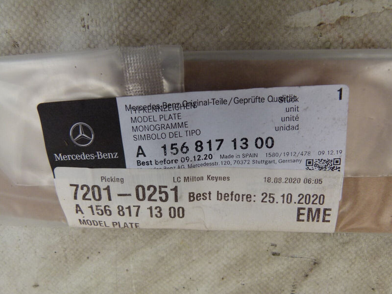 MERCEDES GLA X156 2013-2017 BOOTLID GLA200D EMBLEM GENUINE A1568171300