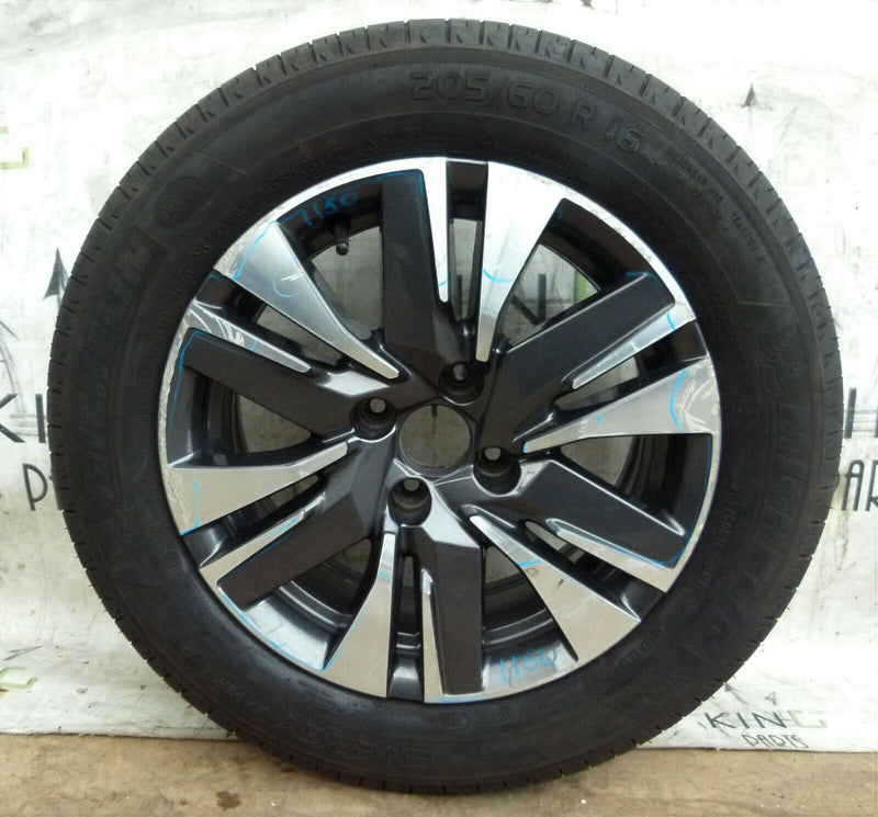 PEUGEOT 2008 16" 6,5JX16H2 CH4-20 ALLOY WHEEL 9813836677 TYRE 205/60 R16