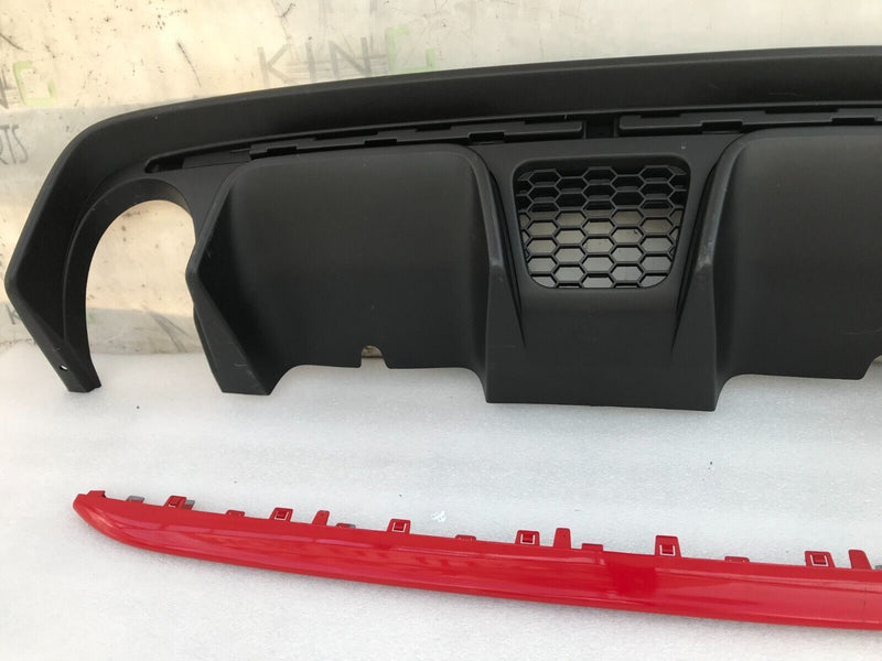FIAT 500 ABARTH 595 LCI 2016-ON REAR BUMPER DIFFUSER & TRIM MOULDING in RED