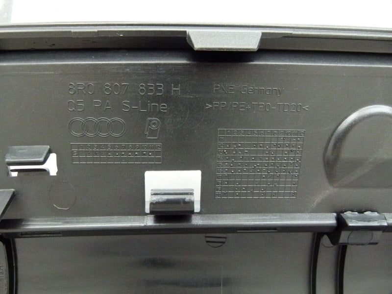 AUDI Q5 8R S-LINE 2012-16 REAR BUMPER LOWER DIFFUSER GENUINE 8R0807833H