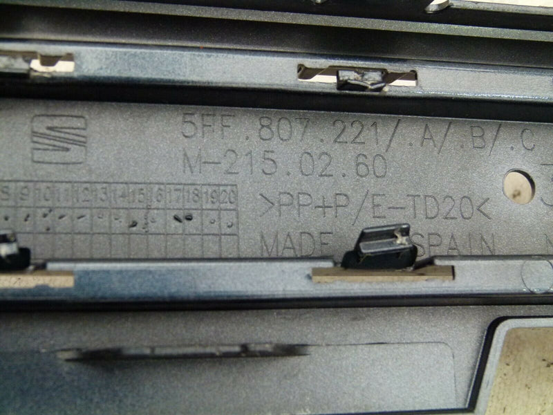 CUPRA FORMENTOR 2020-ON GREY FRONT BUMPER GENUINE 5FF807221A