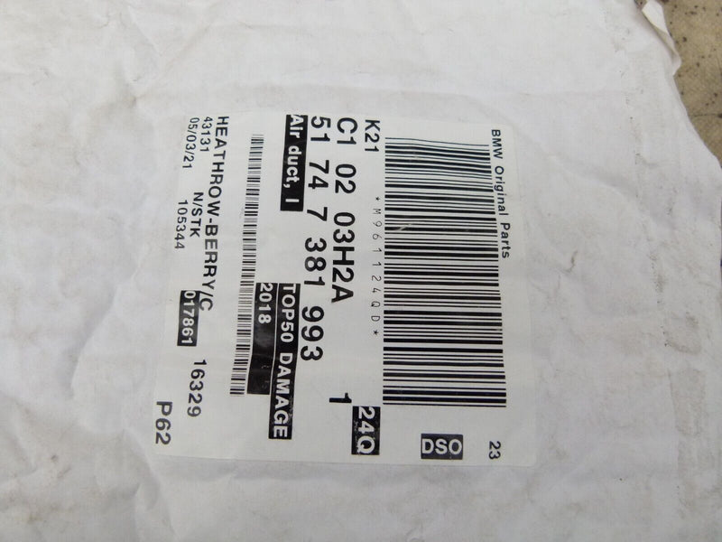 BMW 4 SERIES F32 2013-21 FRONT LEFT WING AIR DUCT TRIM 5174 7381993