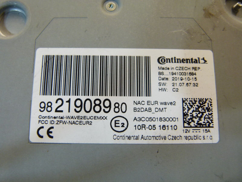 PEUGEOT 308 SW ESTATE 2017-21 RADIO CD PLAYER NAVIGATION DEVICE 9821908980